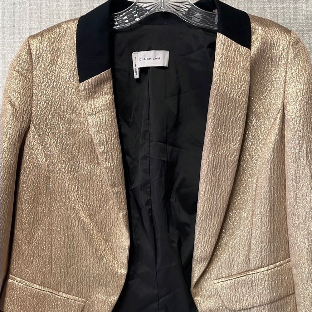 Derek Lam Gold and Black Tuxedo Blazer